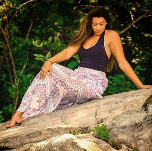 Express Purple Design Maxi Skirt